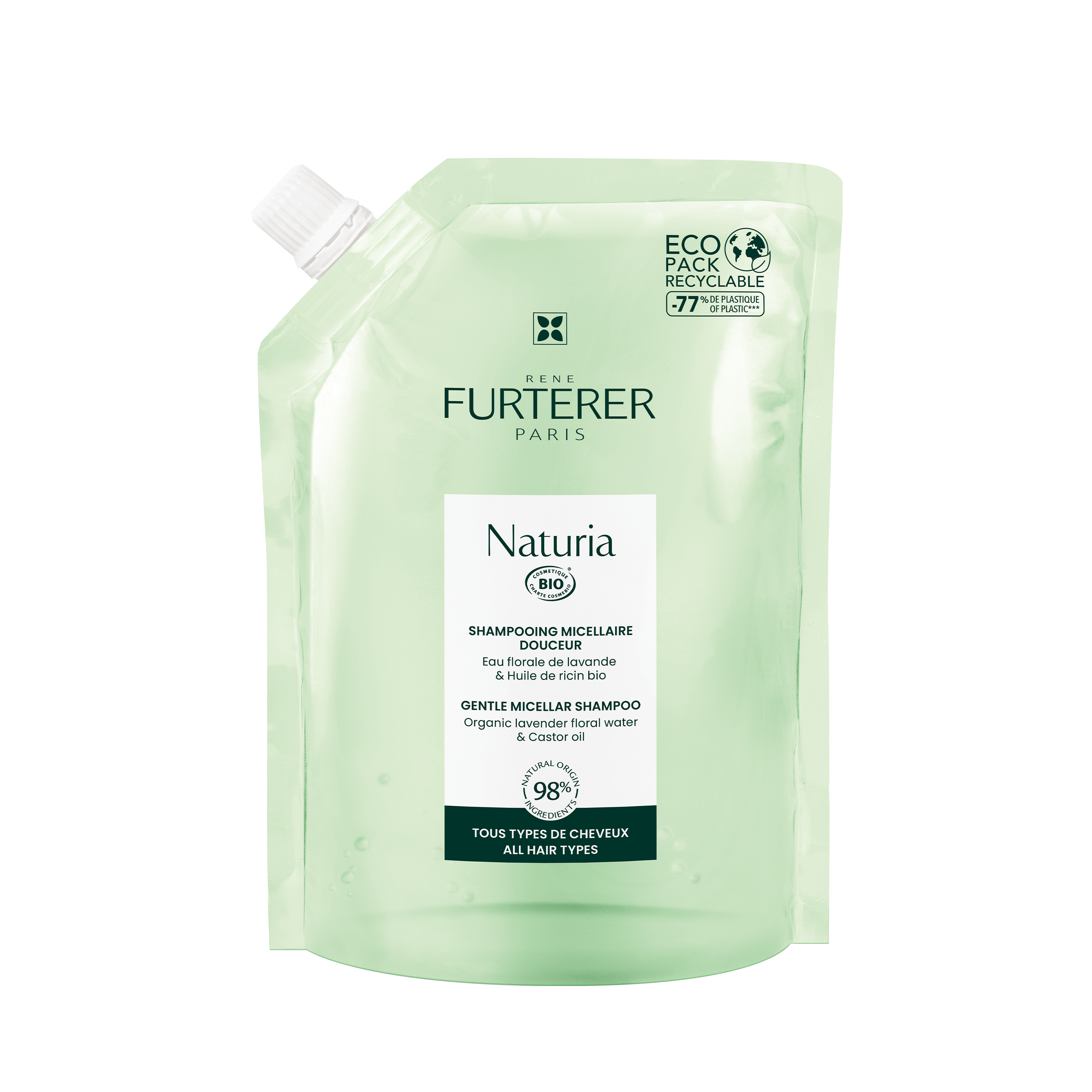 Rene Furterer Naturia Shampoo Micellare Delicato Eco - Ricarica 400 ml